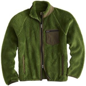 Men’s Todd Snyder Dark Lime Fleece Full Zip Jacket. Size Medium. NWT
